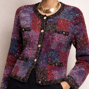 The Peruvian connection Old Money Grandmacore  cartagan sweater sz small